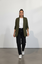 Blazer manica arricciata