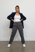 Blazer manica arricciata