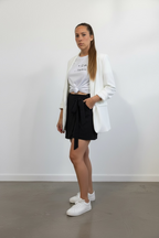 Blazer manica arricciata