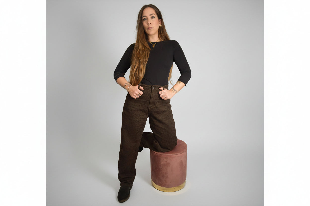 jeans balloon maculato