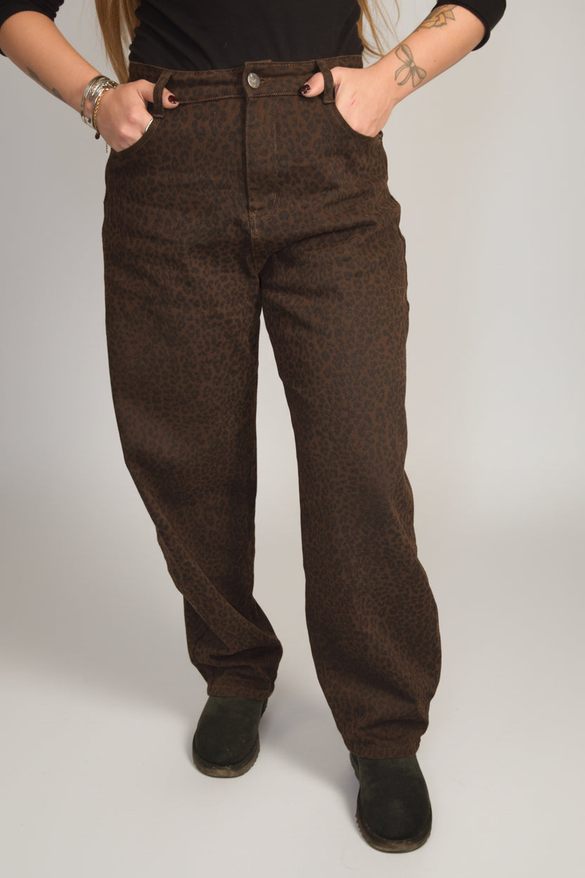 jeans balloon maculato